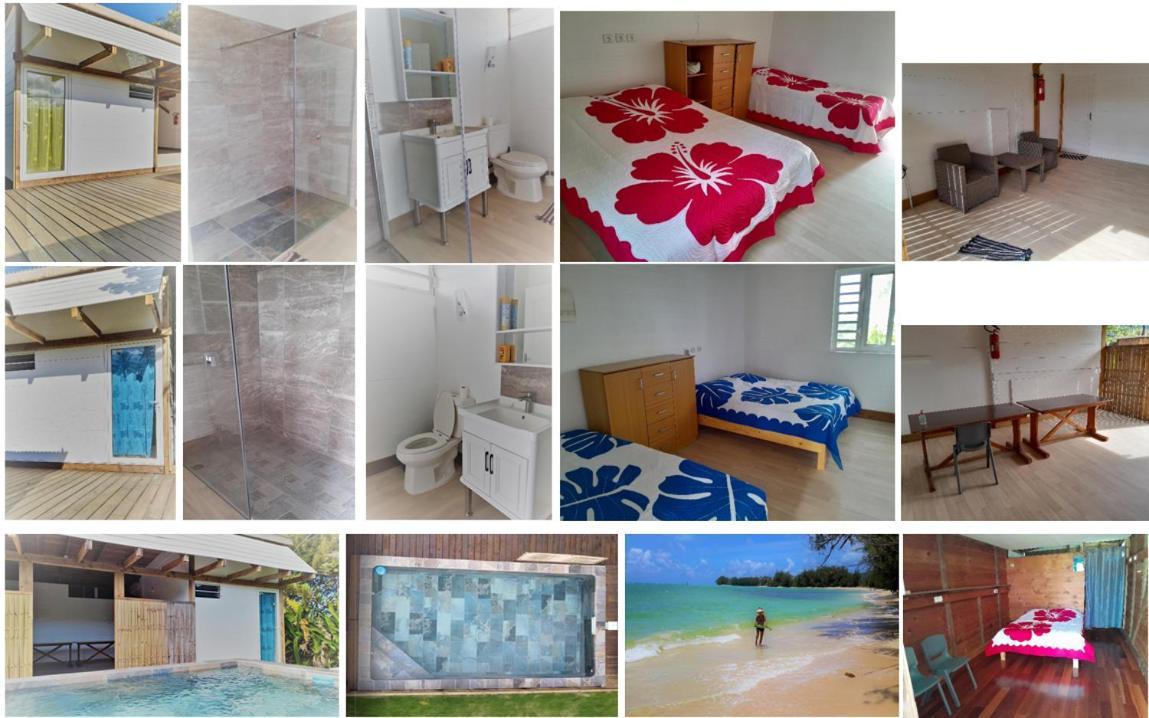 Mara'ai le spot Chambre Mahu Deluxe triple avec piscine Mataura Exterior foto